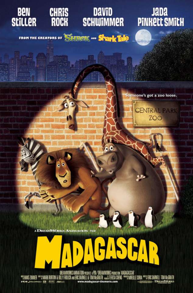 Plakat filmowy Madagaskar 2005 puzzle online