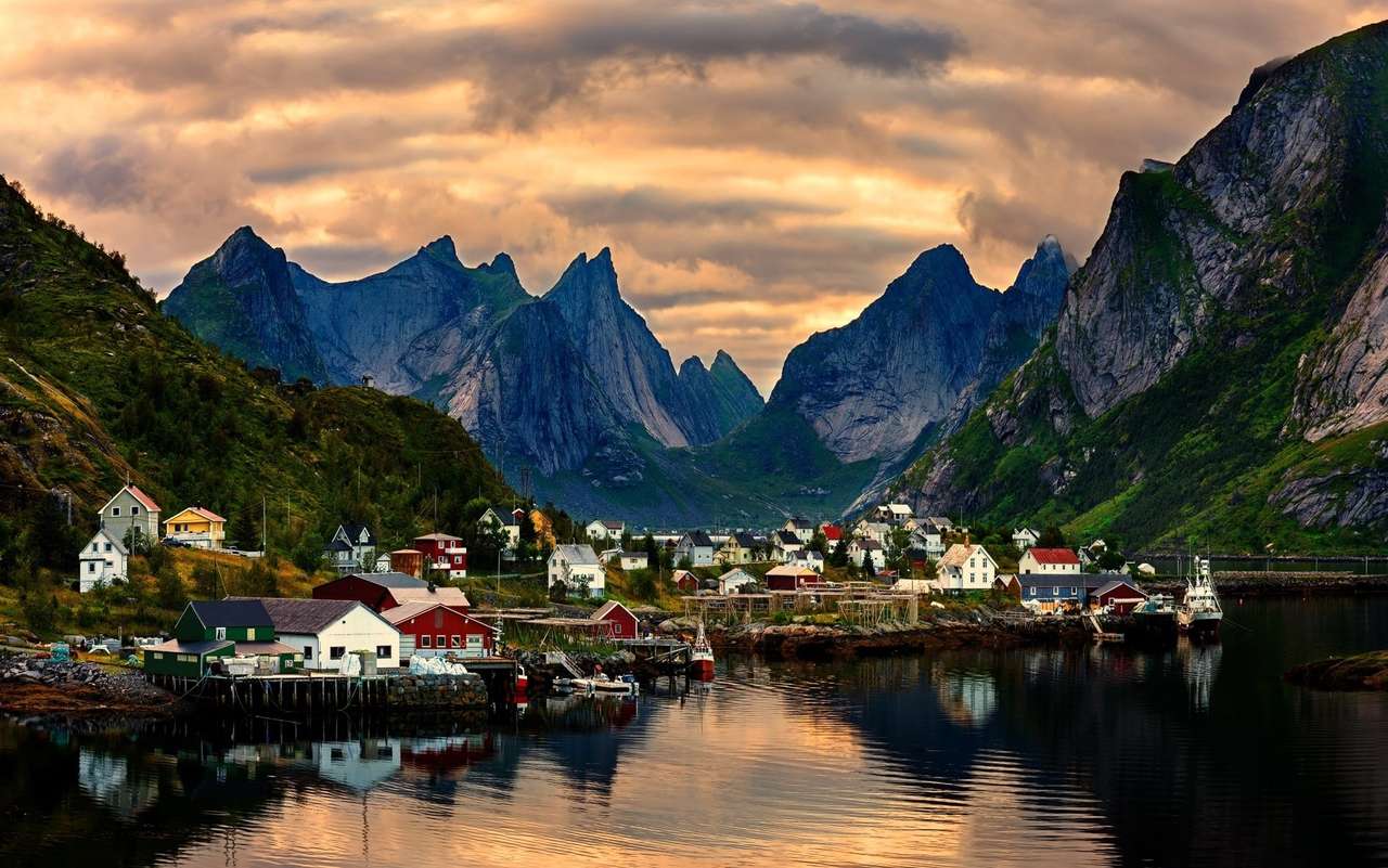 Mała Norweska wioska puzzle online