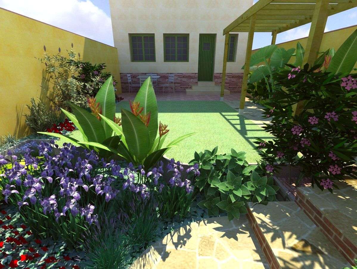 Ogród na tyłach domu puzzle online