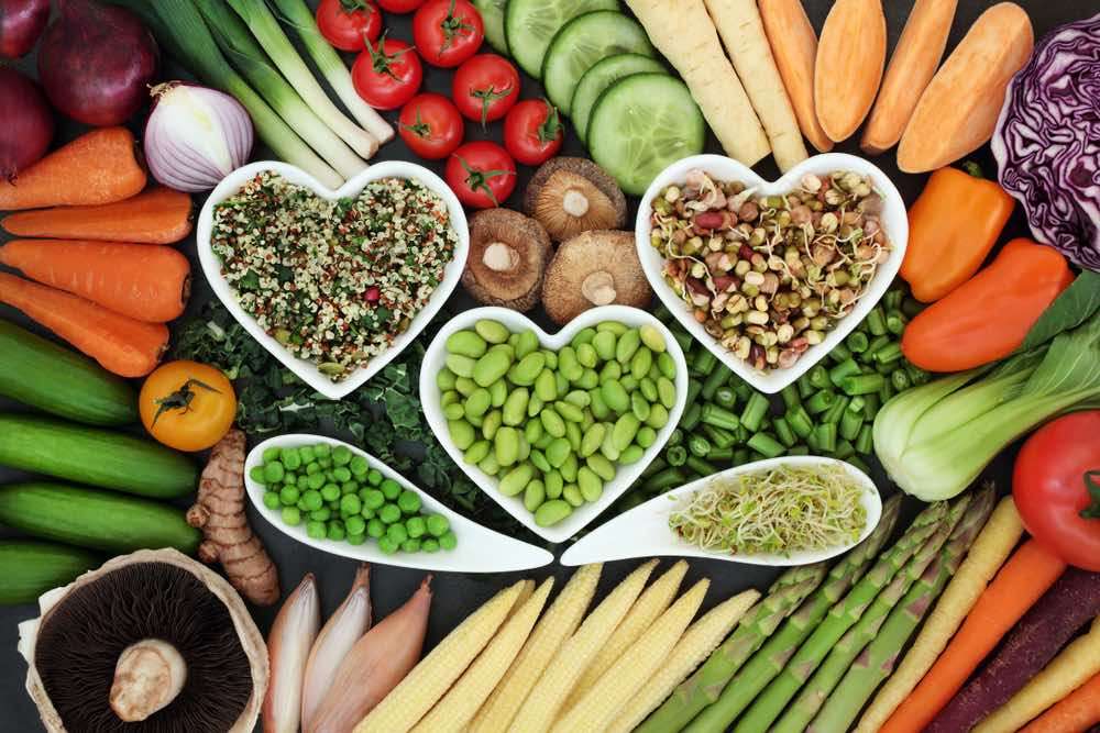 Hälsosam mat på hjärtat online pussel