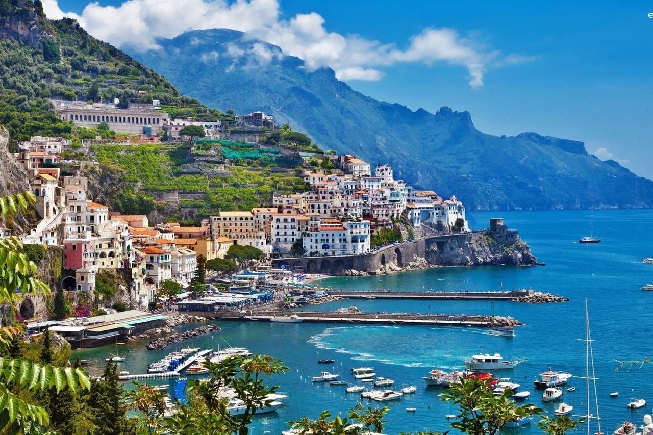 Wybrzeże, Włochy, Morze, Amalfi puzzle online