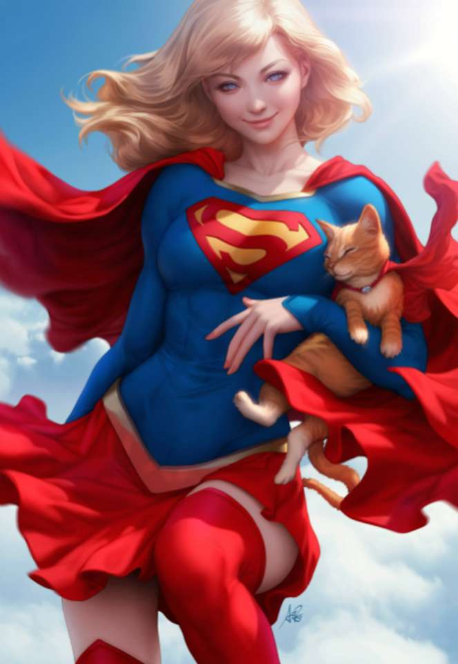 Supergirl z Streaky. puzzle online