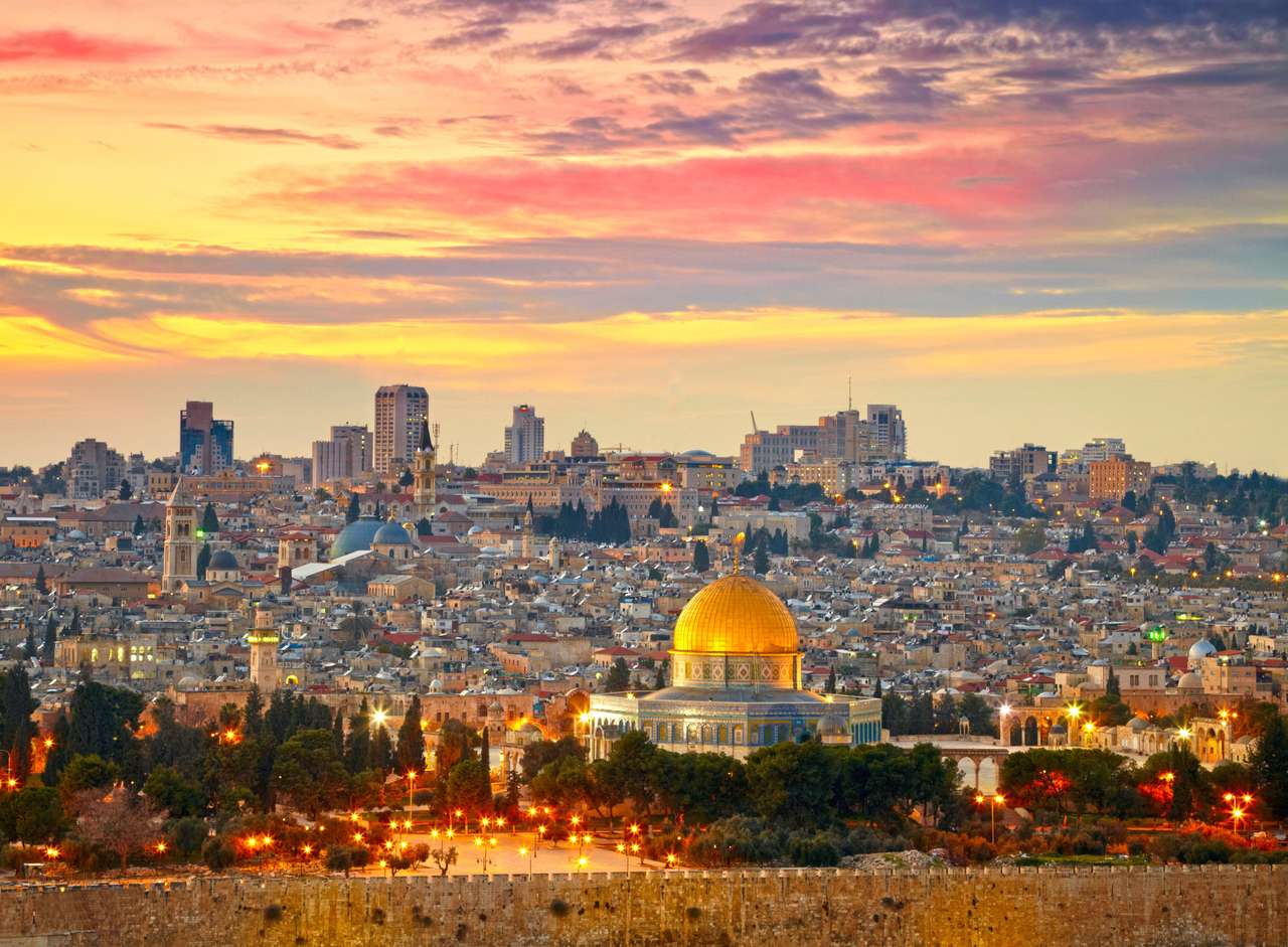 Widok na Jerozolima Stare Miasto. Izrael puzzle online