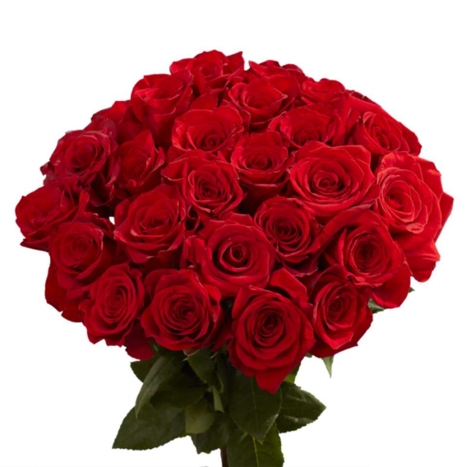 50 czerwonych róż puzzle online