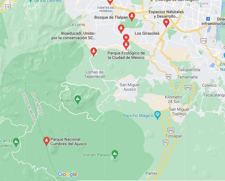 Chronione obszary Tlalpan, CDMX puzzle online