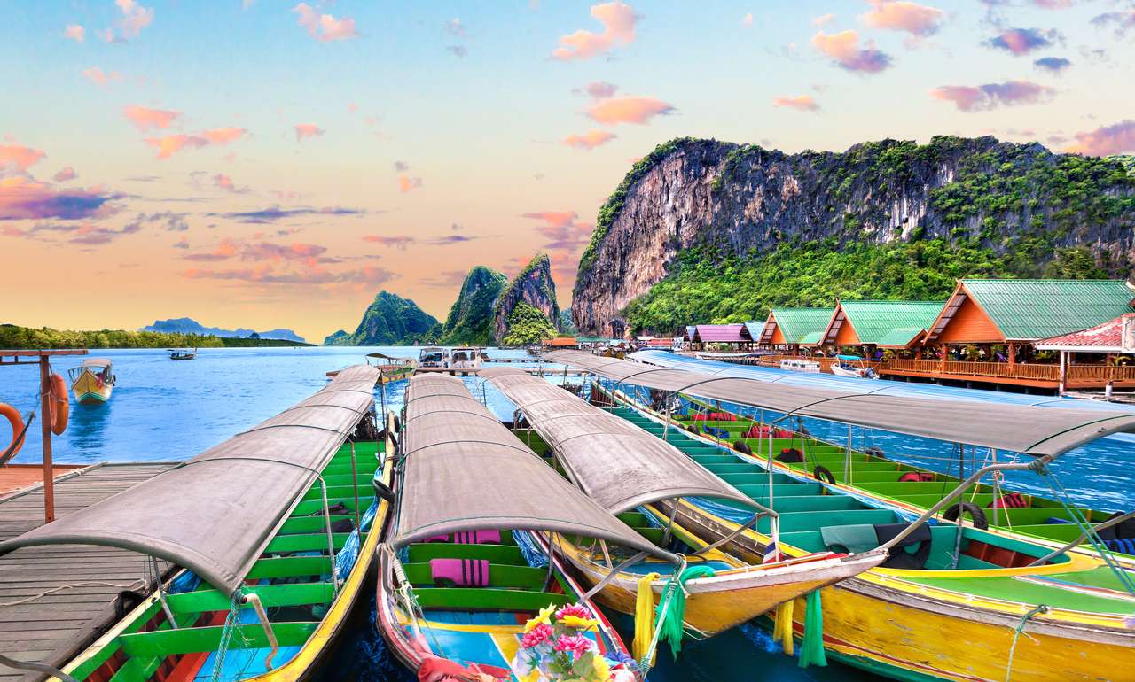 Sceneria Tajlandia morze i wyspa puzzle online