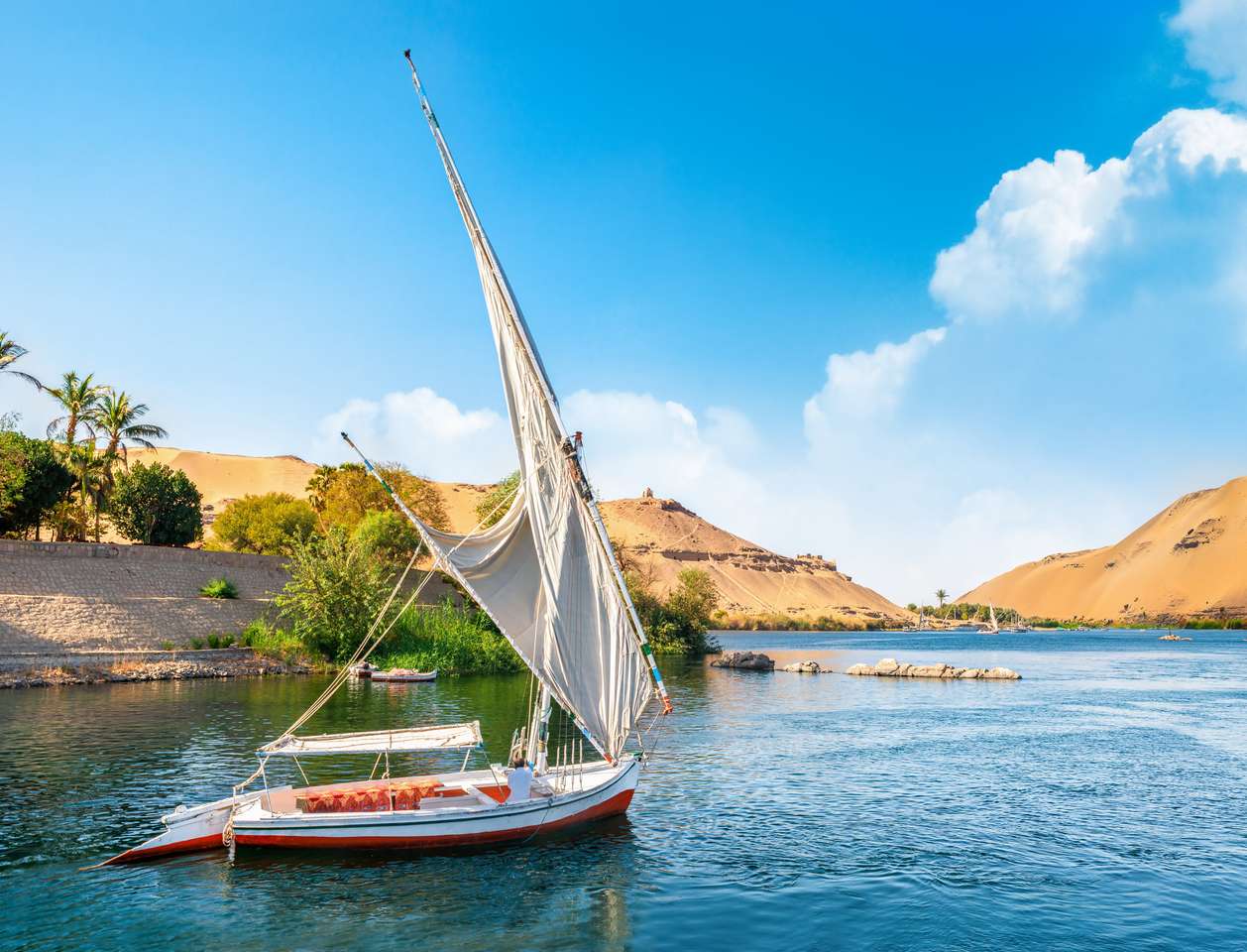 Piękny Nil w Aswan puzzle online