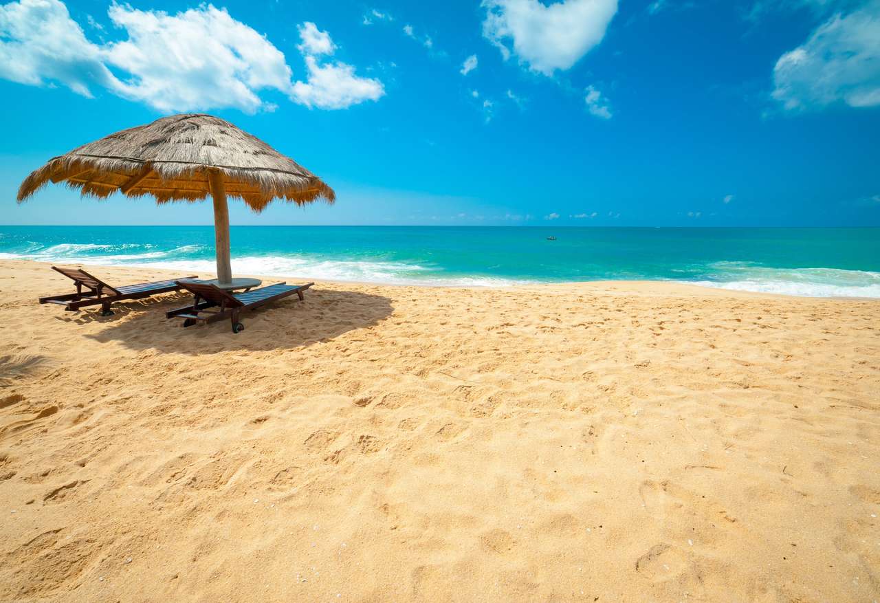 Tropikalna plaża na Sri Lance puzzle online