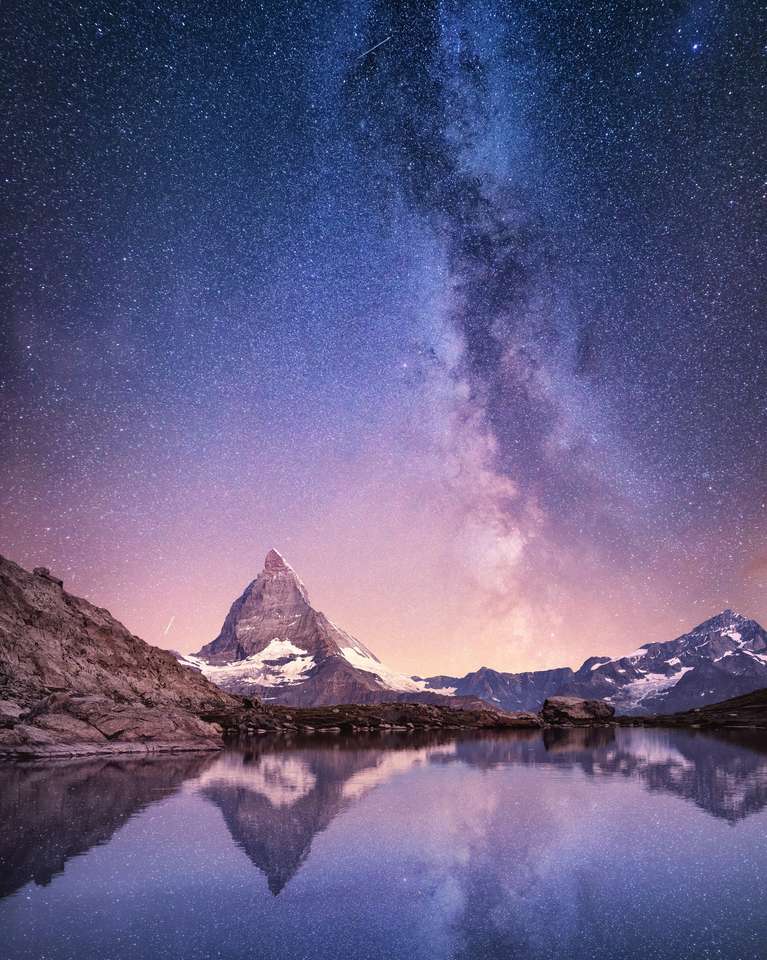 Matterhorn i Droga Mleczna puzzle online