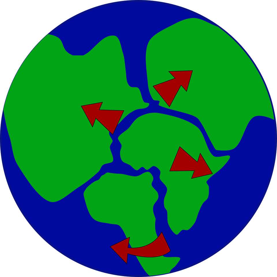 Zgrupowane kontynenty - Pangea puzzle online