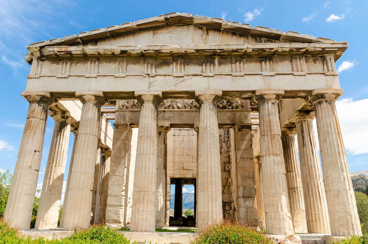 Świątynia Hefajstosa w starożytnej agorze, Ateny, Grecja. puzzle online