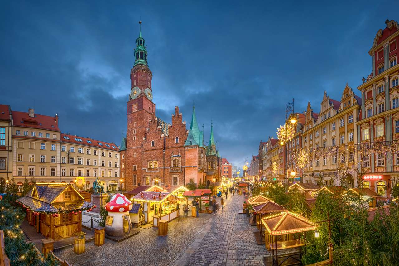 Jarmark Bożonarodzeniowy na Rynku we Wrocławiu puzzle online
