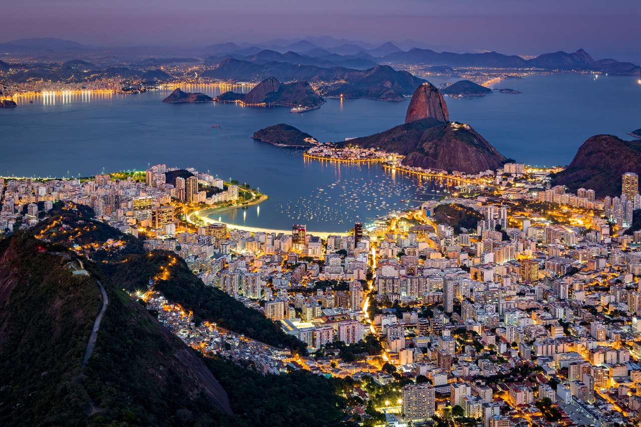 Spektakularny widok z lotu ptaka na Rio de Janeiro puzzle online