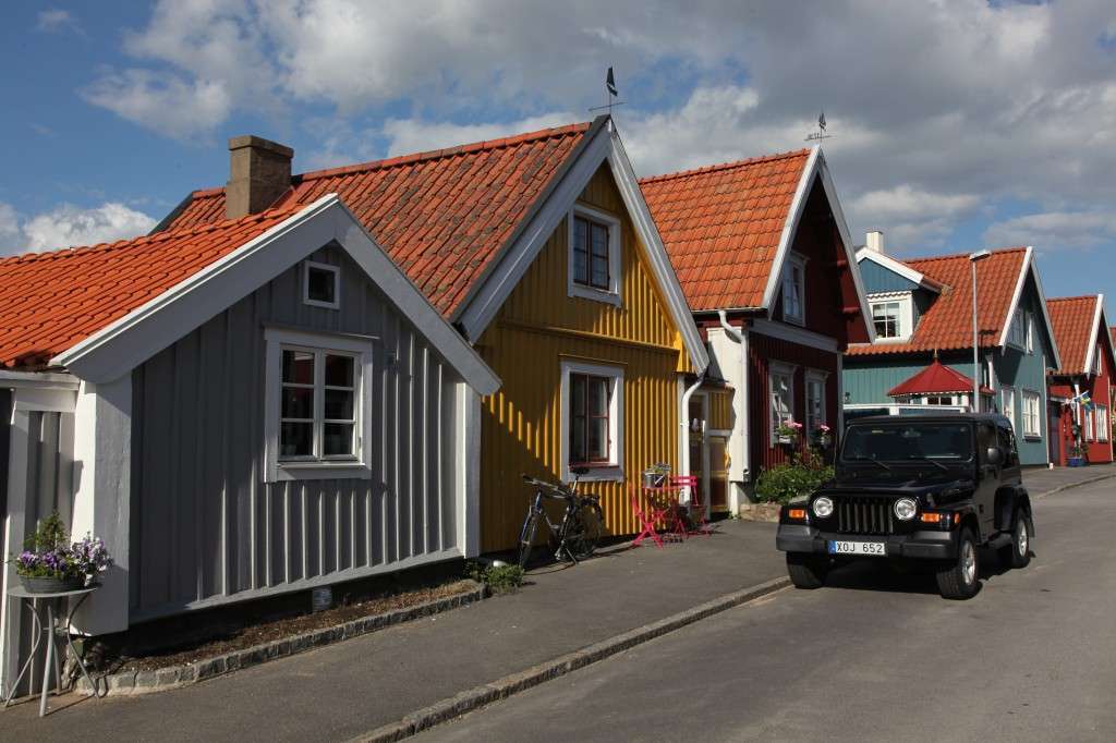 Drewniane domy w Szwecji puzzle online