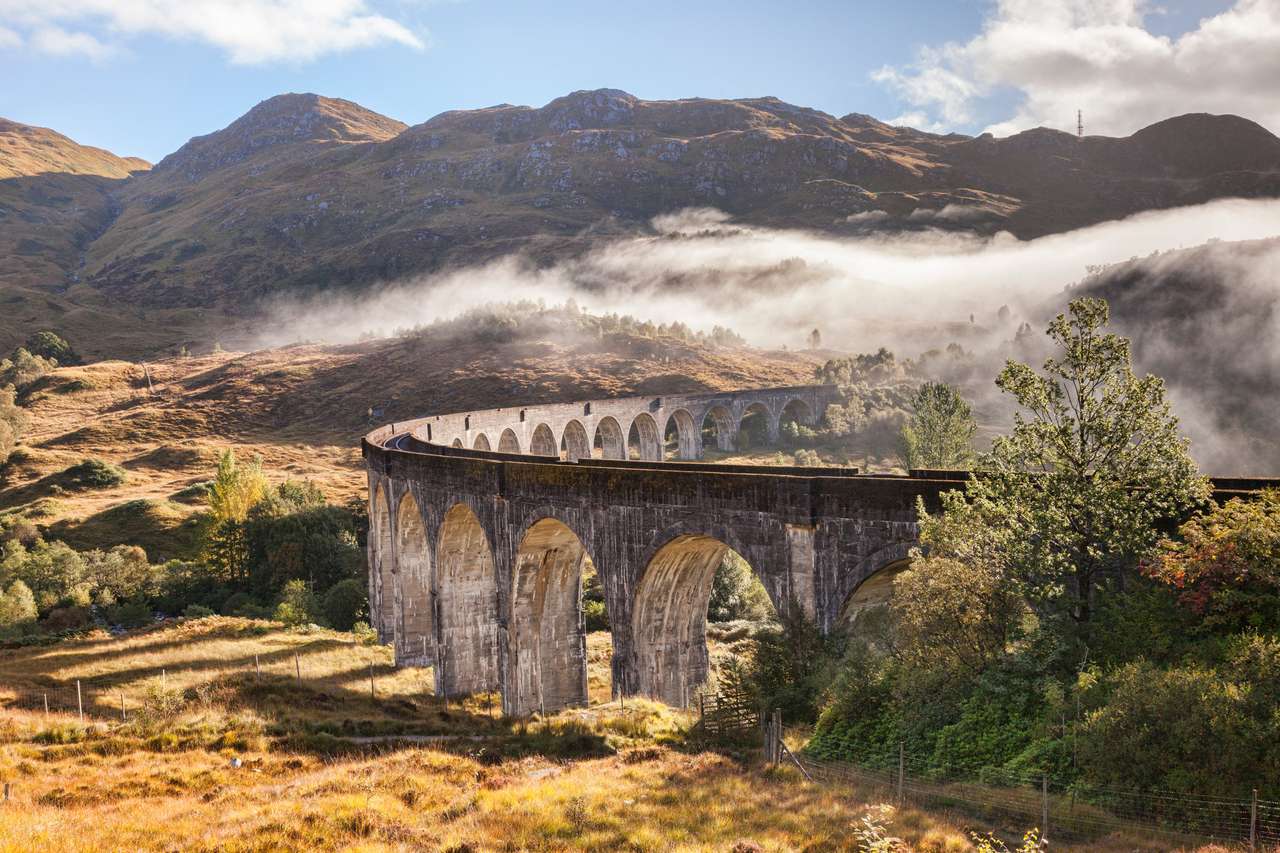 Wiadukt Glenfinnan, Lochaber, Highland, Szkocja puzzle online
