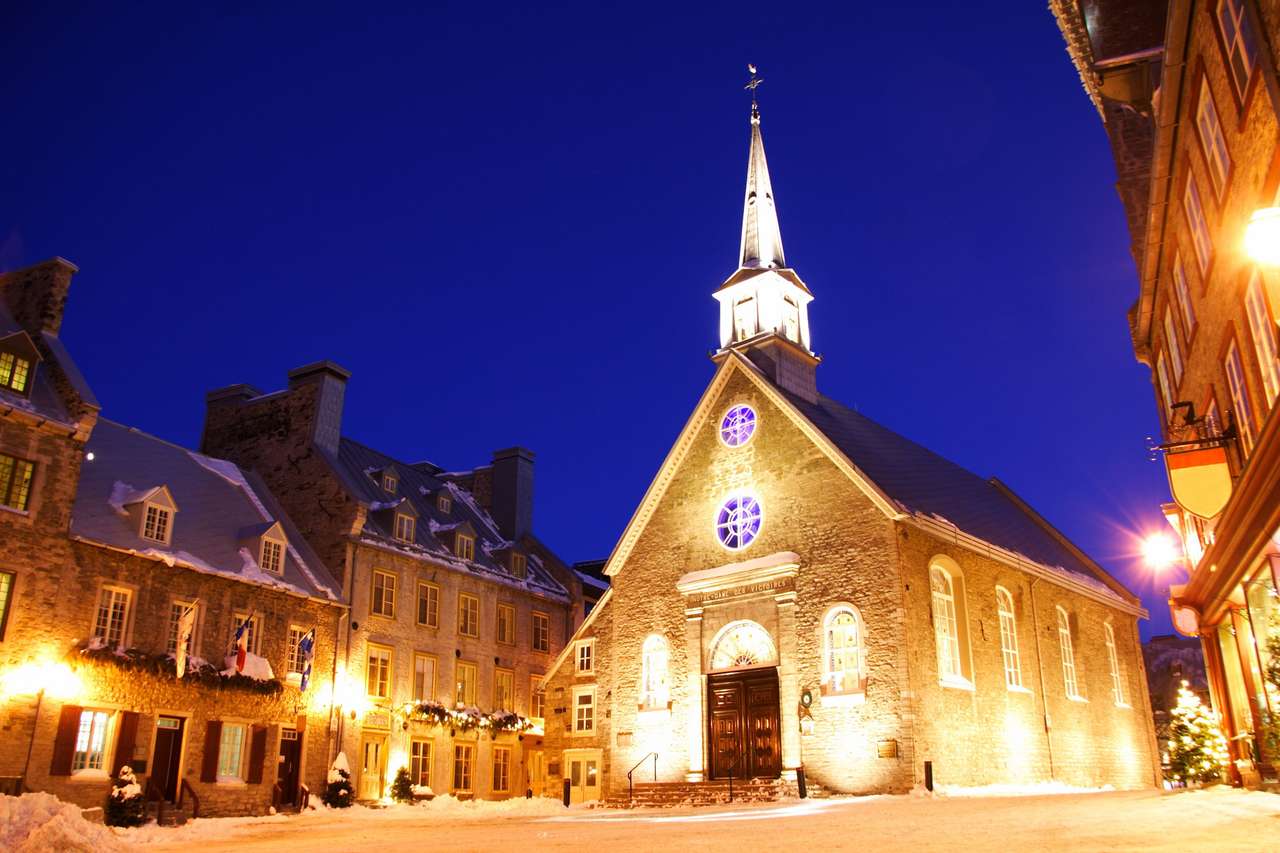 Kościół przy Place Royale. Quebec, Kanada. puzzle online