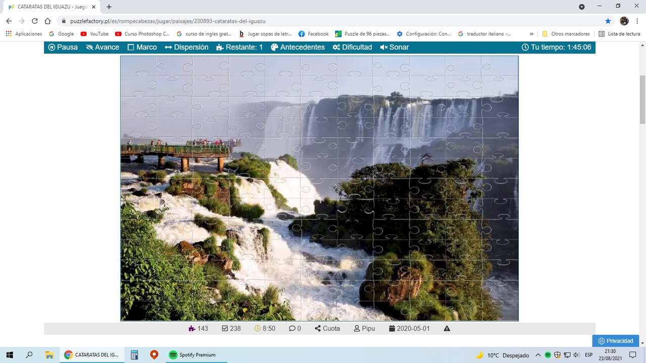 Wodospady Iguazu puzzle online