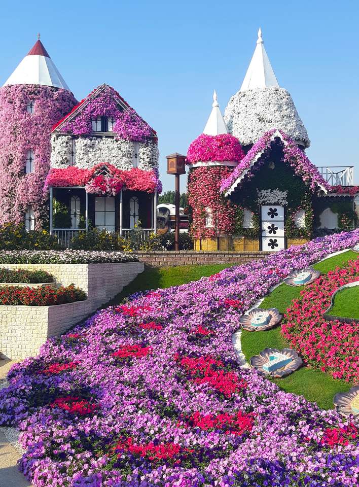 kwiatowy park w Dubaju puzzle