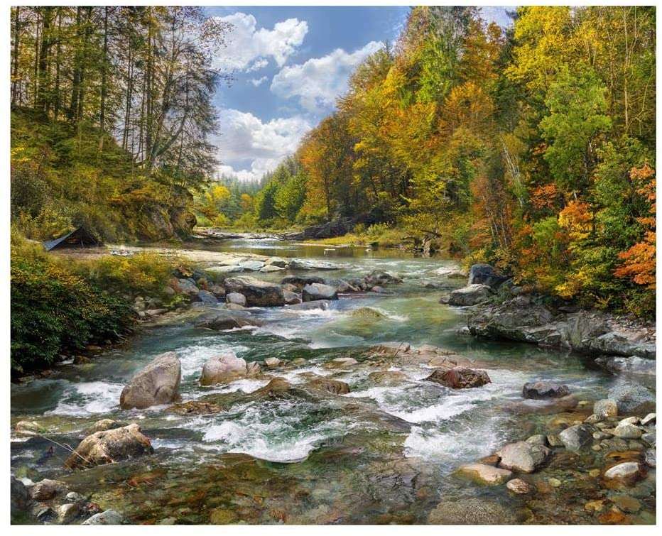 Górska rzeka puzzle online