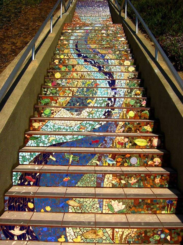 Mozaika schody puzzle online