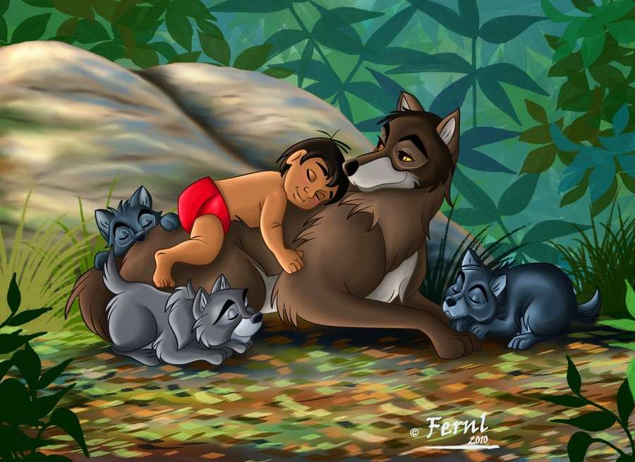 Mowgli i Matka Wilczyca puzzle online