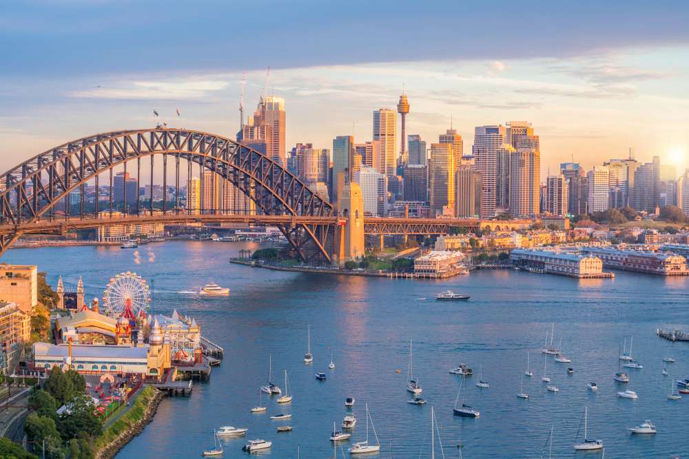 Most łukowy Harbour w Sydney puzzle online