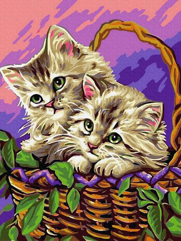 Kotki w koszu puzzle online