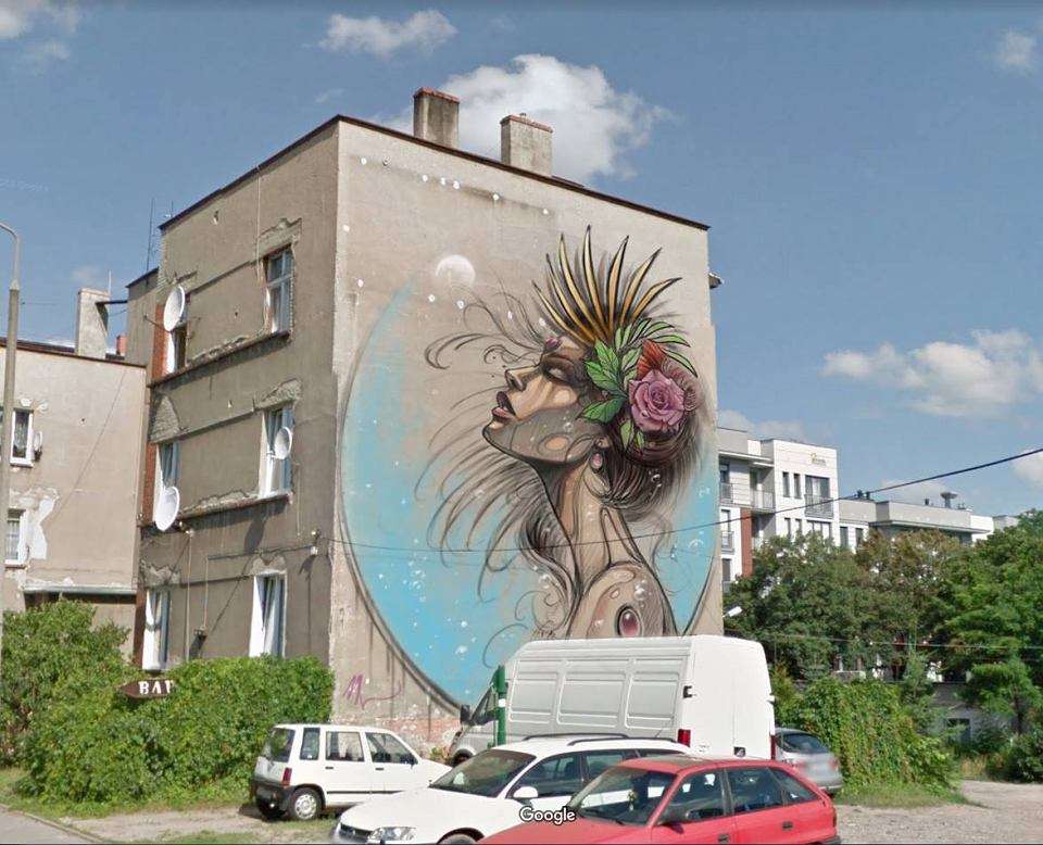 Mural na ścianie bloku mieszkalnego puzzle online