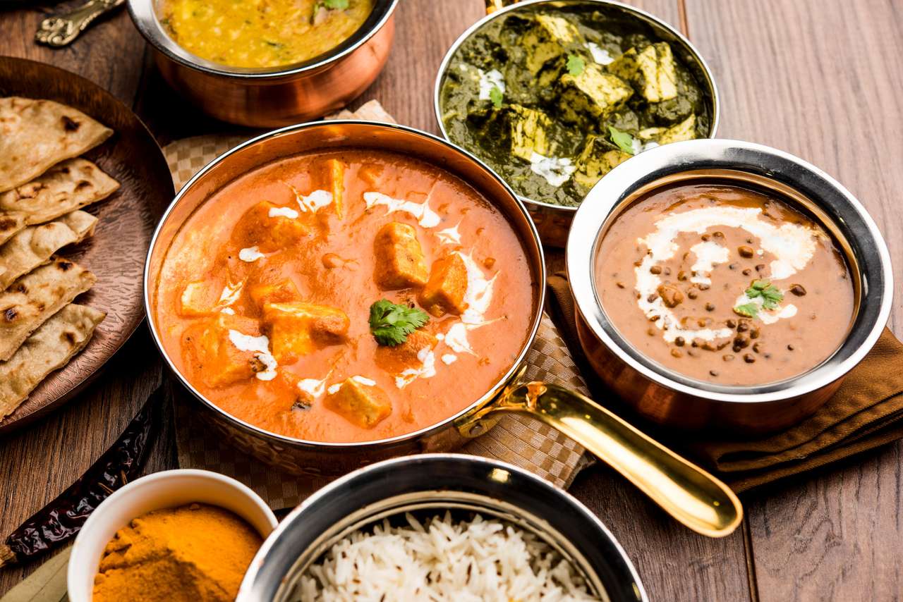 Indyjski obiad / kolacja danie główne puzzle online