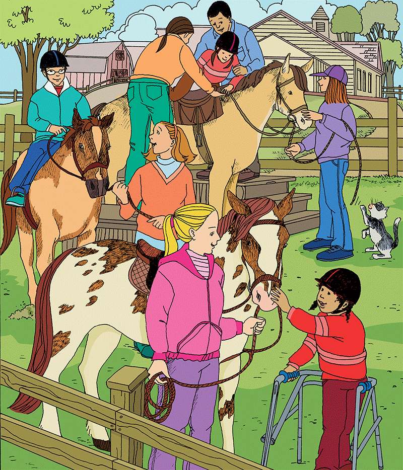 Nauka jazdy na koniach puzzle online