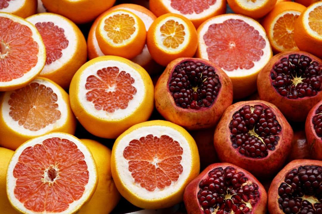 Owoce granatu i pomarańczy puzzle online