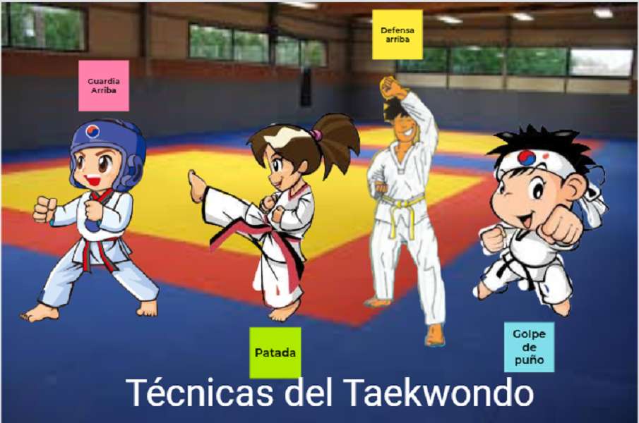 Podstawowe techniki Taekwondo puzzle online