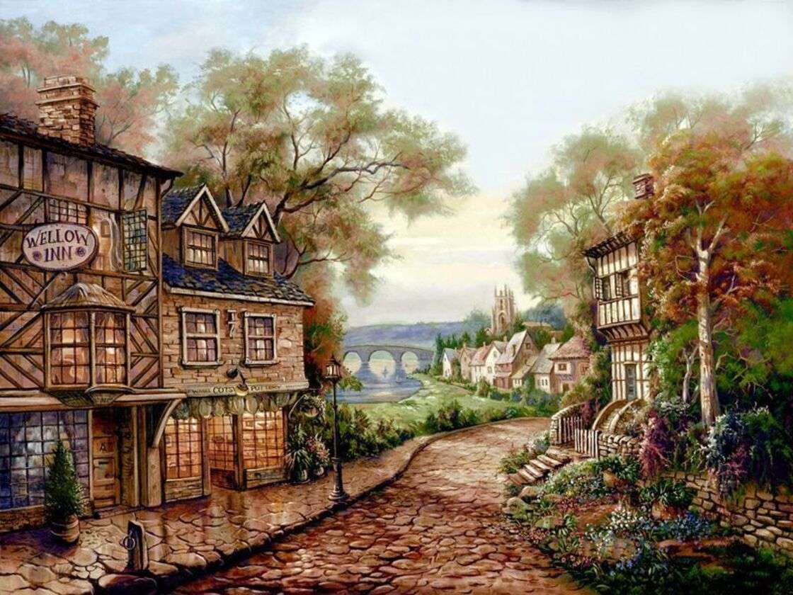 Krajobraz starej Anglii puzzle online