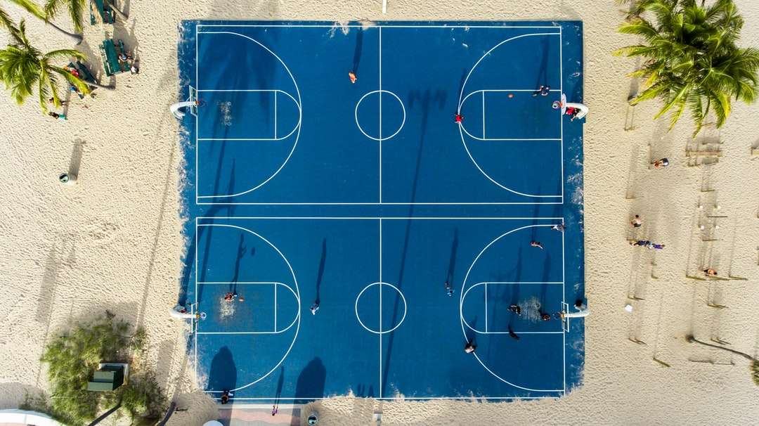 fotografia lotnicza boiska do koszykówki puzzle online