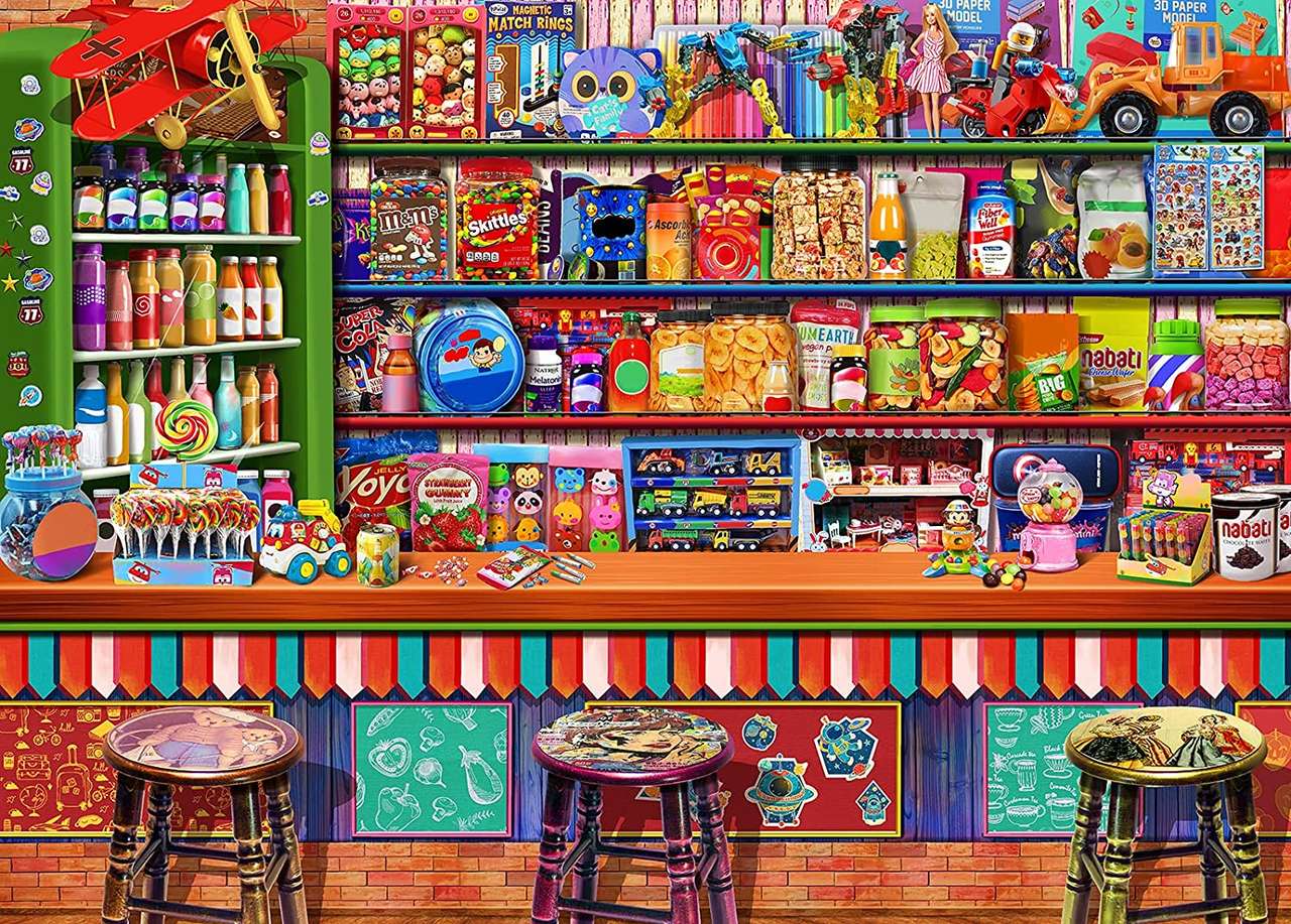 sklep ze słodyczami puzzle online