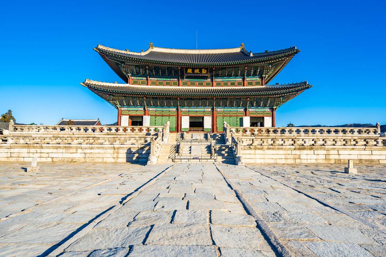 Pałac Gyeongbokgung w Seulu w Korei Południowej puzzle online