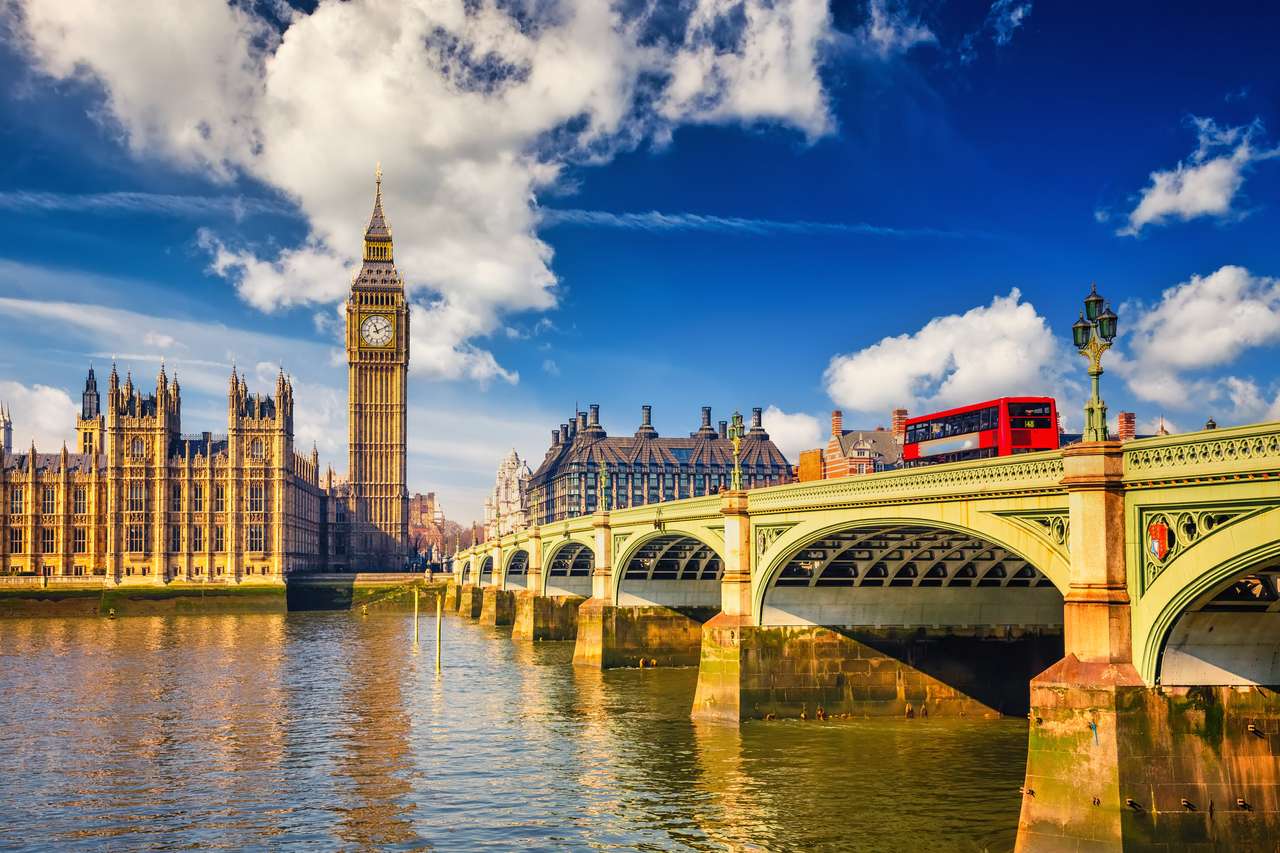 Big Ben i most Westminster w Londynie puzzle online