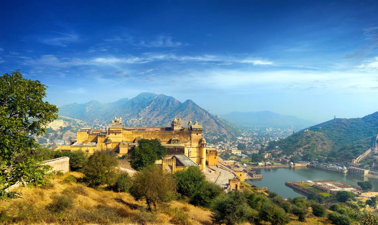 Indie Jaipur Bursztynowy fort w Radżastanie puzzle online