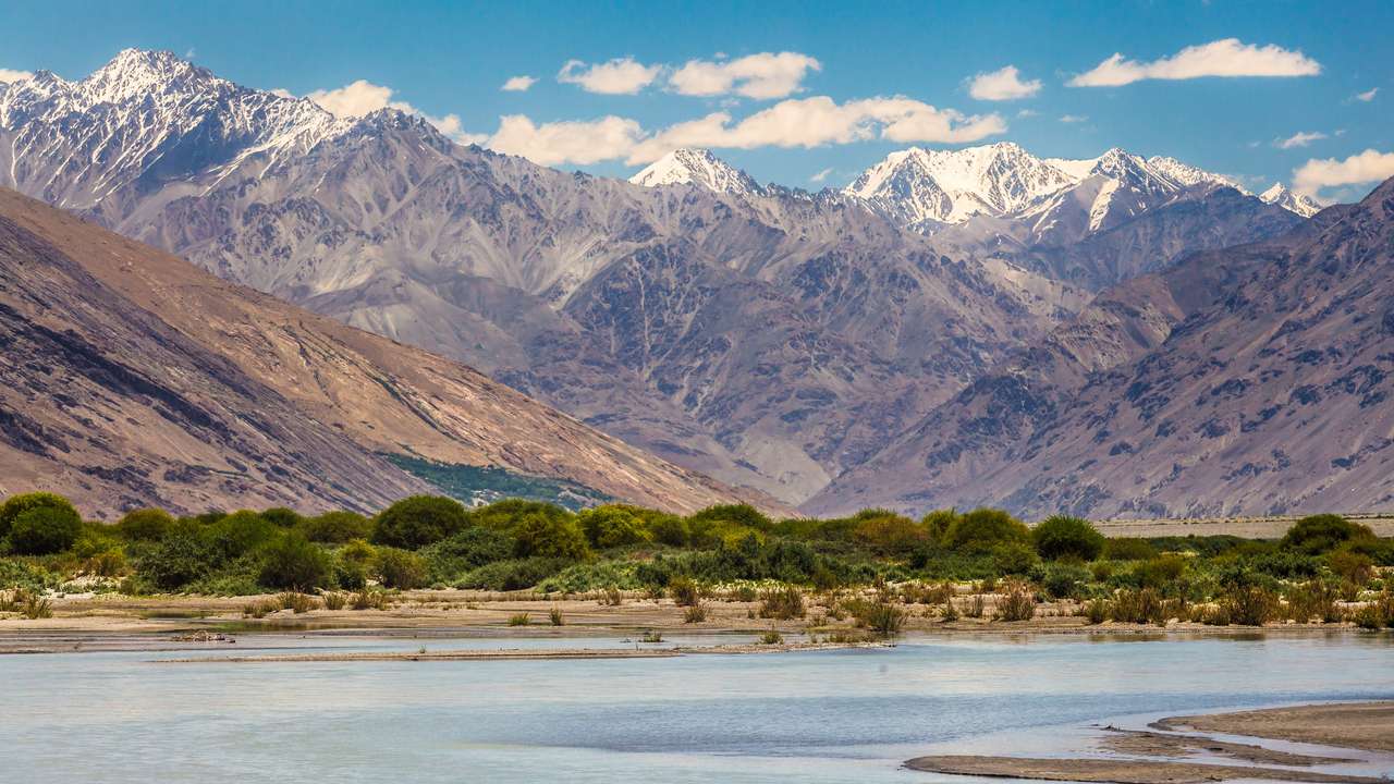 Pamir, Afganistan i Panj River puzzle online