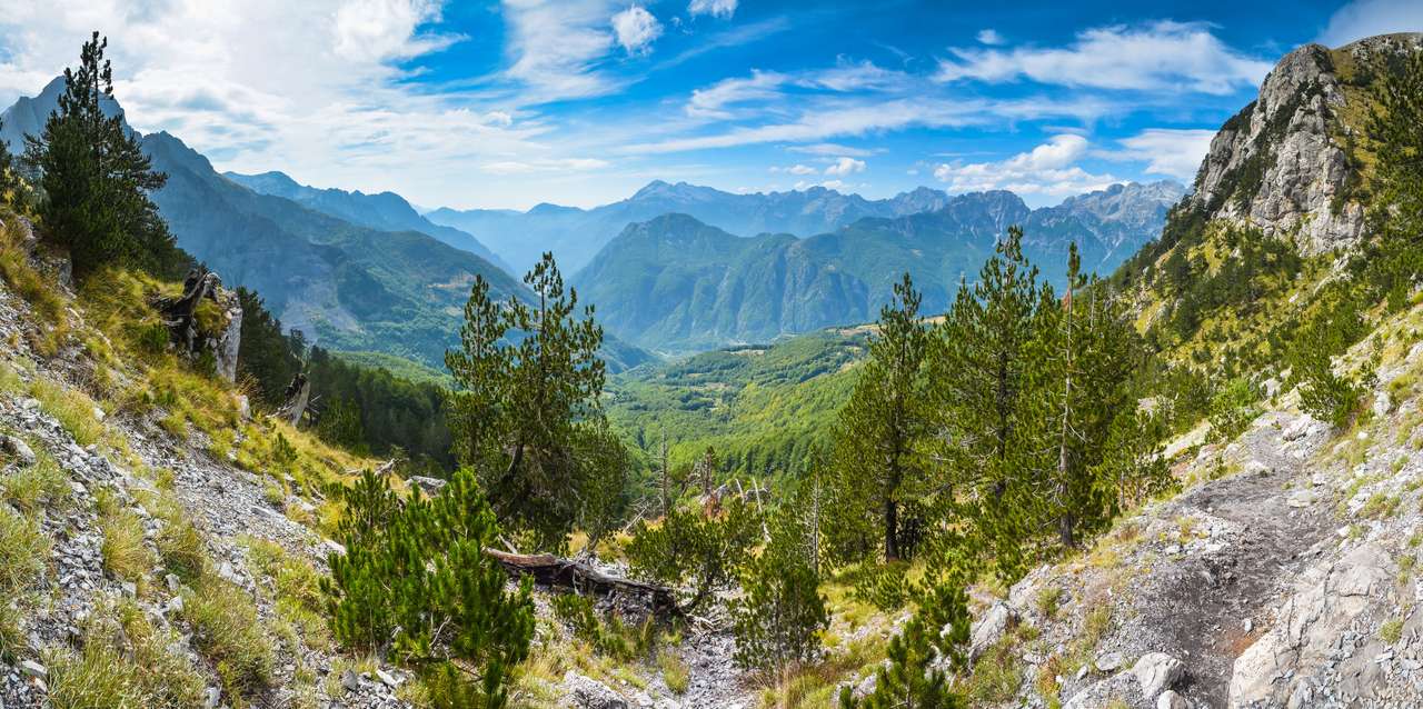 Panorama gór na północy Albanii. puzzle online