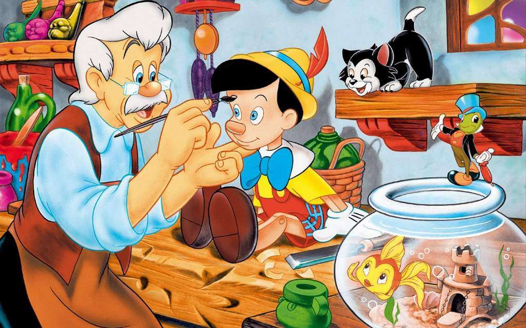 Pinokio i Dżeppetto puzzle online