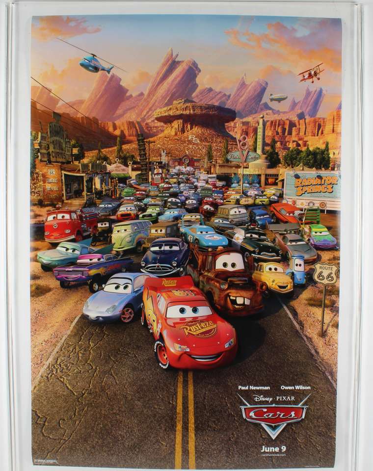 plakat z samochodami Disney puzzle online