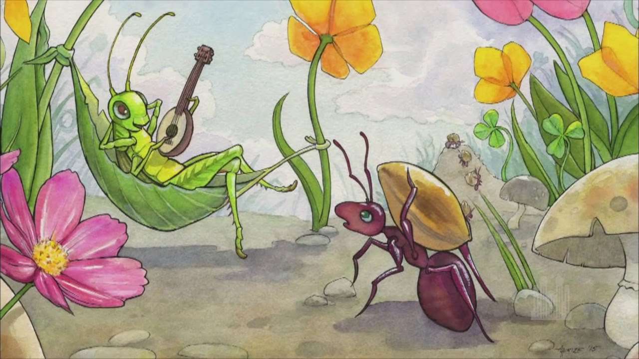 cykada i mrówka puzzle online