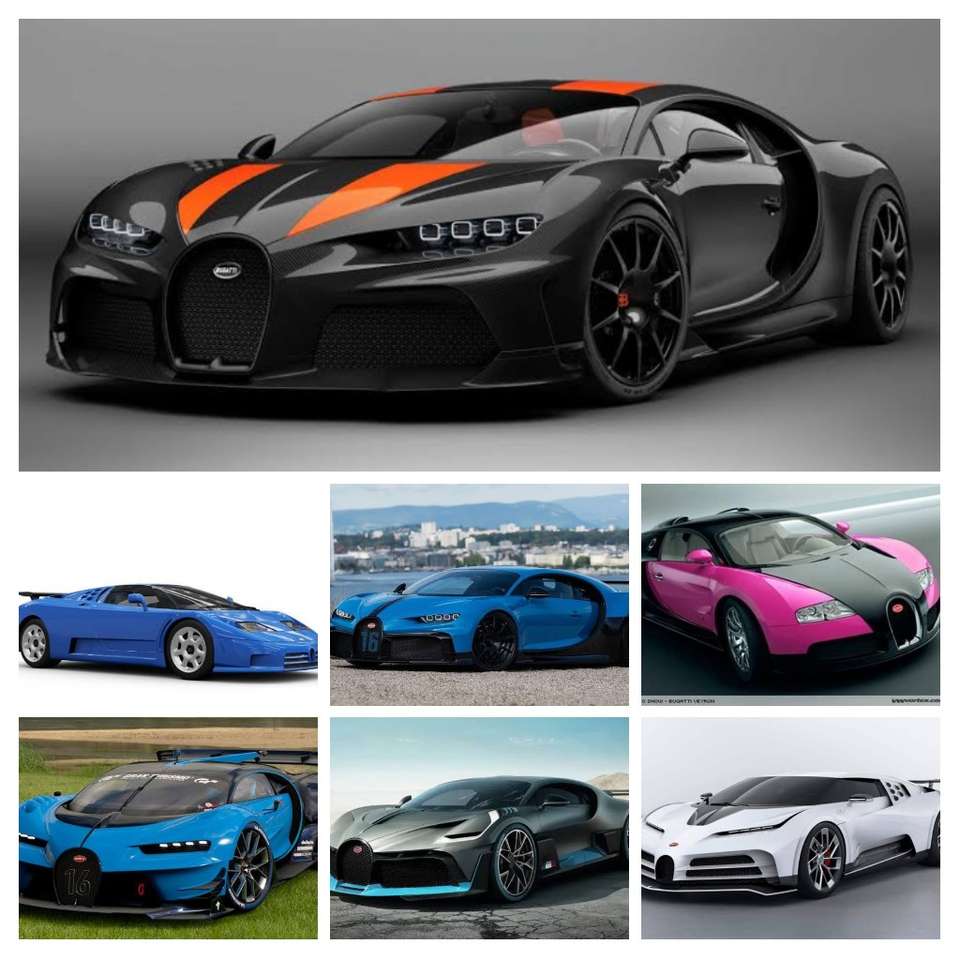 Samochód Bugatti puzzle online