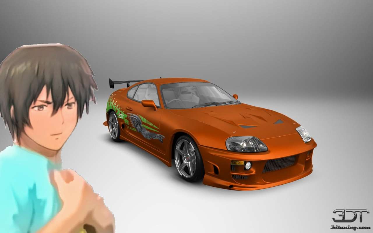 Anime Yusuf Bilal and fast & furious Toyota Supra - Puzzle Factory