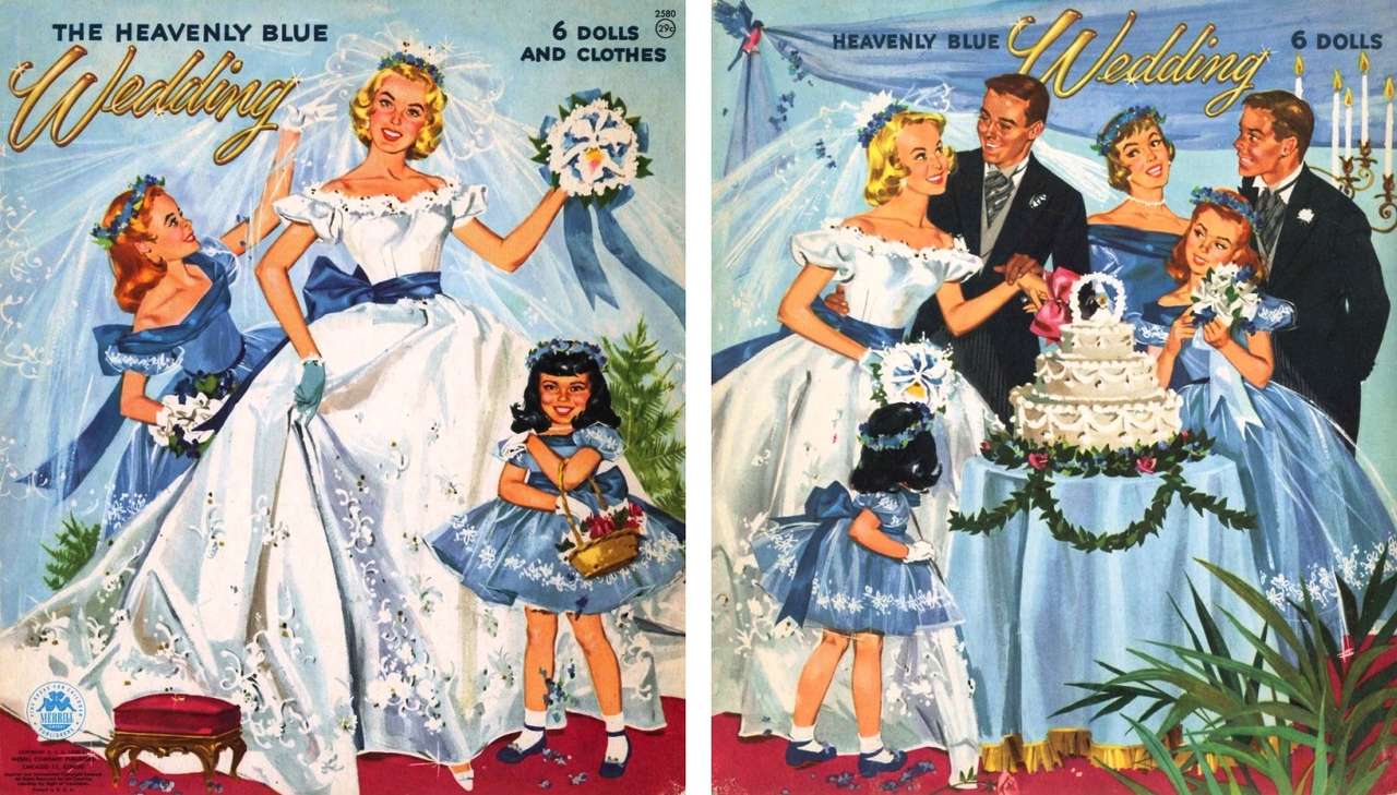Małżeństwo - Ślub - USA - 1950 puzzle online