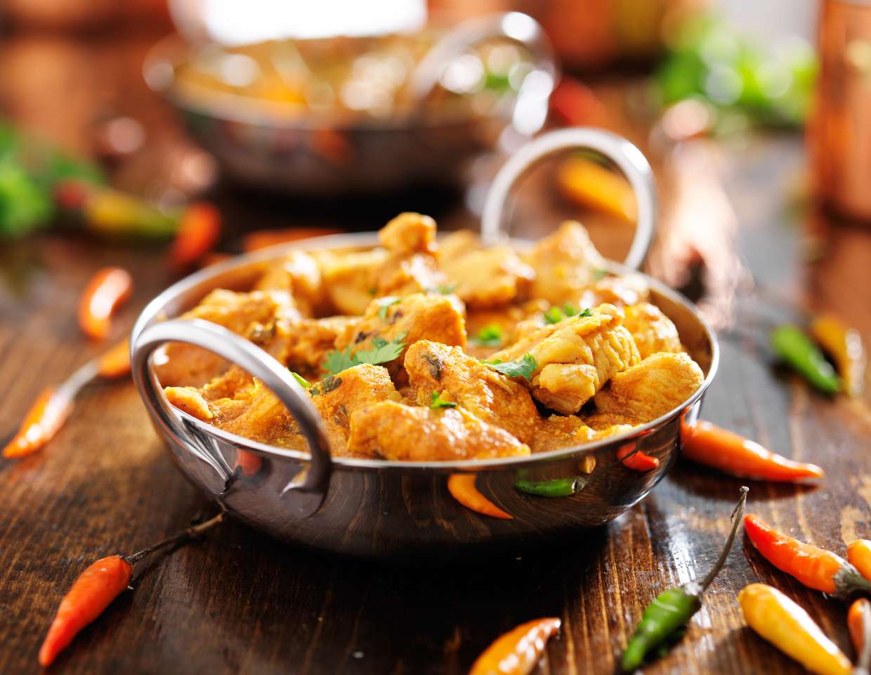 Indyjskie curry z kurczaka w potrawce balti puzzle online