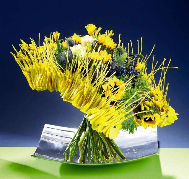 Bukiet kwiatów żółtych puzzle online