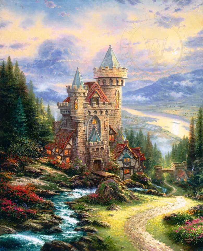 zamek nad rzeką puzzle online