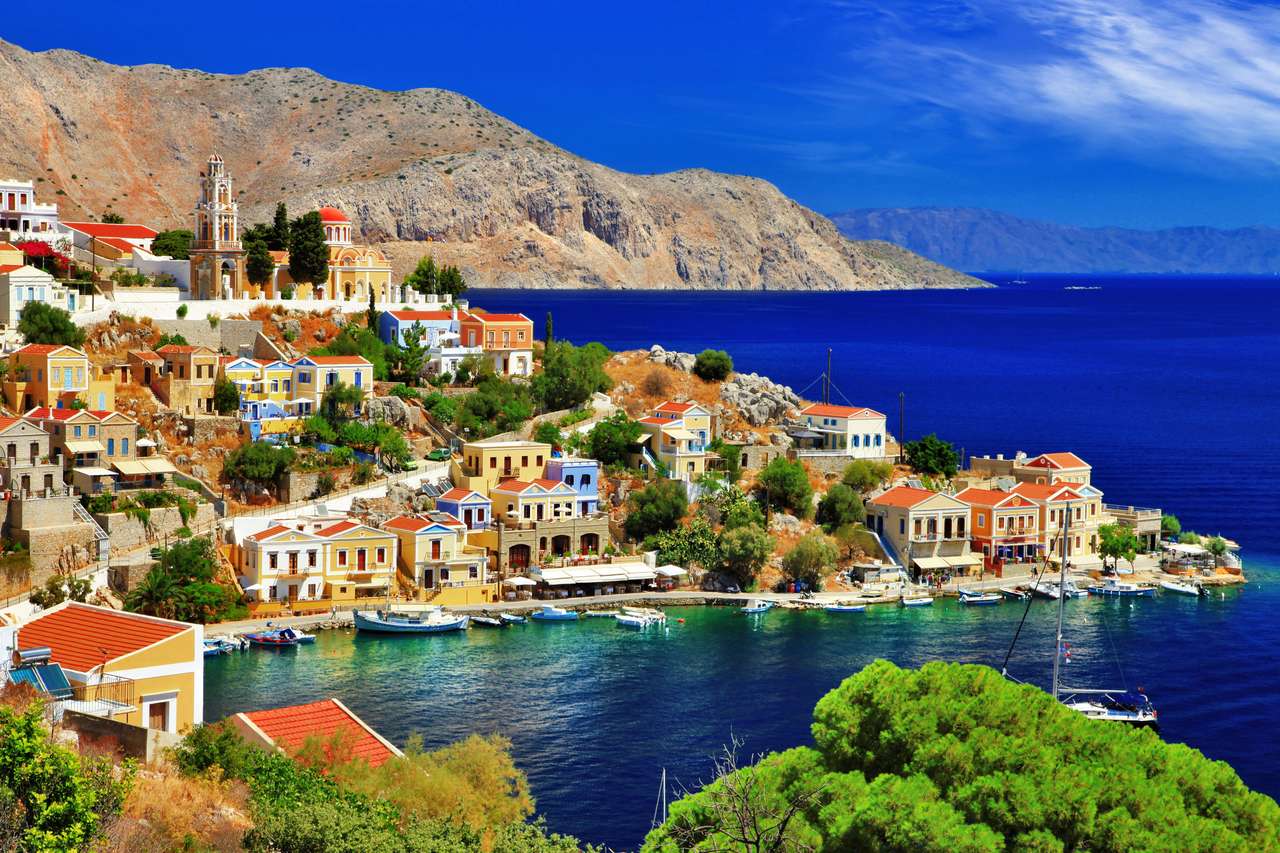 Obrazkowa Grecja - wyspa Symi, Dodekanez puzzle online
